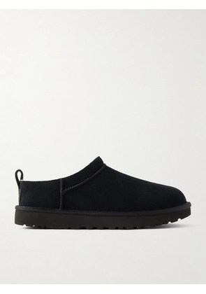 UGG - Classic Micro Shearling-lined Suede Slippers - Black - US5,US6,US7,US8,US9,US10,US11