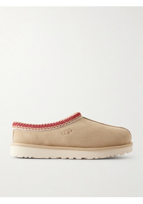 UGG - Tasman Ii Shearling-lined Embroidered Suede Slippers - Neutrals - US5,US6,US7,US8,US9,US10,US11