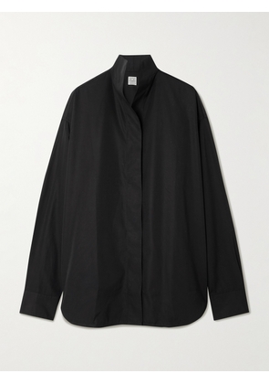 TOTEME - Sharp Oversized Cotton-poplin Shirt - Black - DK32,DK34,DK36,DK38,DK40,DK42,DK44
