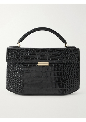 TOTEME - Clip Croc-effect Leather Shoulder Bag - Black - One size