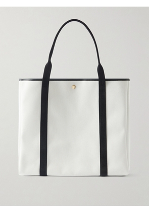 RUE de VERNEUIL - Traversée Large Webbing And Leather-trimmed Canvas Tote - White - One size