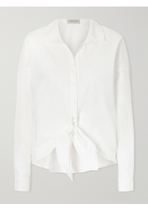 Andres Otalora - Luz Envolvente Knotted Cotton Shirt - Off-white - US0,US2,US4,US6,US8,US10