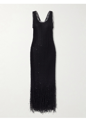 SIMKHAI - Irisa Embellished Lace Midi Dress - Black - US0,US2,US4,US6,US8