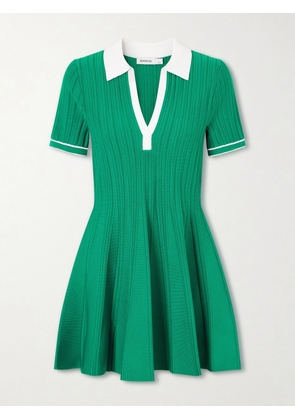 SIMKHAI - Page Ribbed-knit Mini Dress - Green - x small,small,medium,large,x large