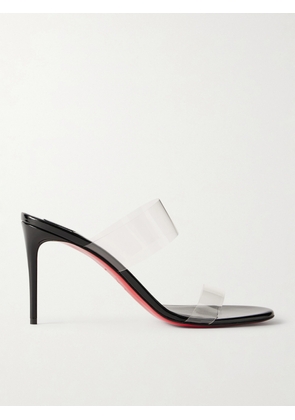 Christian Louboutin - Just Nothing 85 Pvc And Patent-leather Mules - Black - IT35,IT35.5,IT36,IT36.5,IT37,IT37.5,IT38,IT38.5,IT39,IT39.5,IT40,IT40.5,IT41,IT41.5,IT42