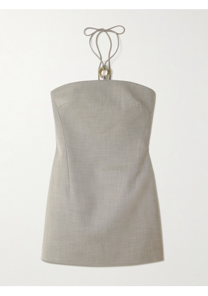 SIR. - Solene Embellished Woven Halterneck Mini Dress - Gray - 00,0,1,2,3,4