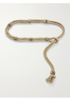 Isabel Marant - Aleea Embellished Tasseled Cord Belt - Green - One size