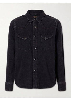 RRL - Wrangler Embroidered Cotton Chambray Shirt - Black - 1,2,3,4,5