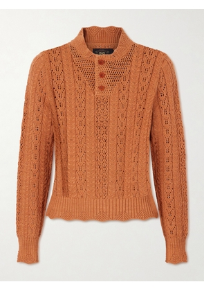 RRL - Hannah Crocheted Cotton Sweater - Orange - 1,2,3,4,5
