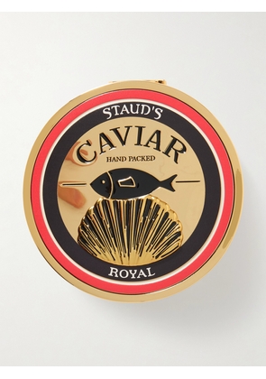STAUD - Caviar Enamel Gold-tone Clutch - One size