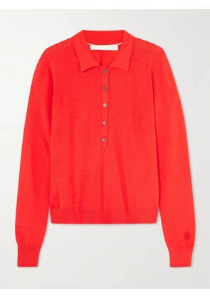 RÙADH - Dea Embroidered Merino Wool Polo Sweater - x small,small,medium,large,x large