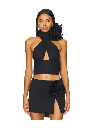AREA Halter Top in Black. Size 2. Also in 0.