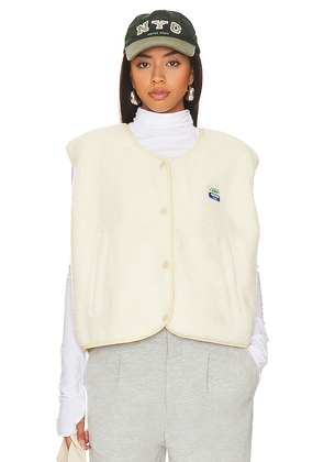 American Vintage Hoktown Sherpa Vest in Ivory. Size XS/S. Also in M/L.