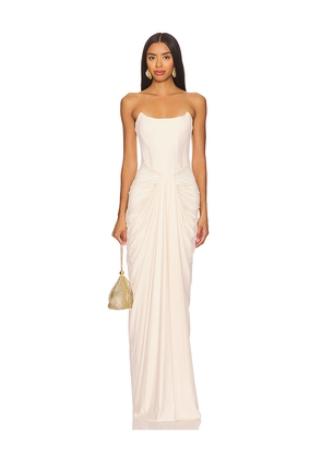 Deme by Gabriella Pearl Gown in Cream. Size S. Also in L, M.