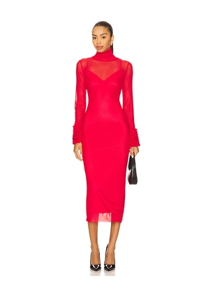 AFRM Ariel Midi Dress in Red. Size S. Also in XS.