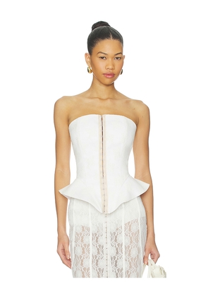 Aniye Records Nilde Bustier Top in Cream. Size S. Also in M.