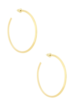 Casa Clara Beau Hoop Earrings in Metallic Gold.