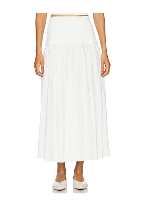 SIMKHAI Stella Maxi Skirt in White. Size M. Also in L.