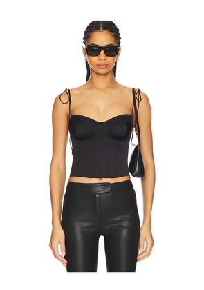 Good American Satin Bustier Top in Black. Size XS. Also in S, XXXXL/4X.