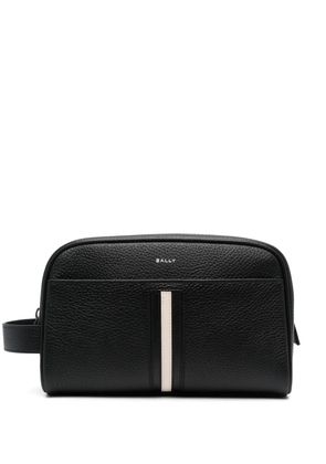 Bally pebbled-leather wash bag - Black