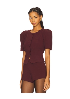 For Love & Lemons Selena Top in Burgundy. Size M. Also in S, L.