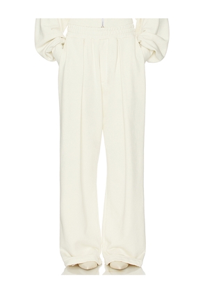 Helsa The Full Sweatpants in Fleece in White. Size S. Also in M, XL.