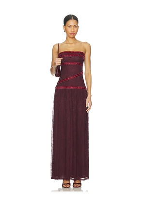 Fait Par Foutch Colette Dress in Wine. Size XXS. Also in S, XL.