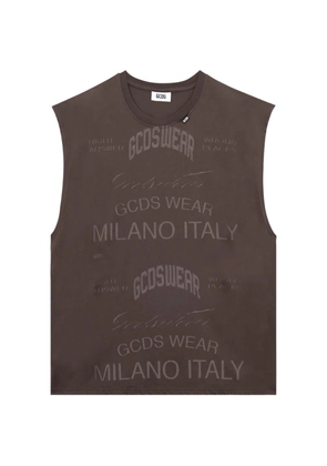 GCDS sleeveless vest - Brown