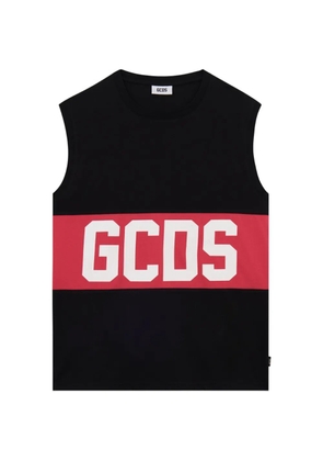 GCDS logo sleeveless T-shirt - Black