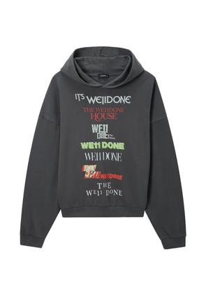 We11done hooded graphic sweatshirt - Grey