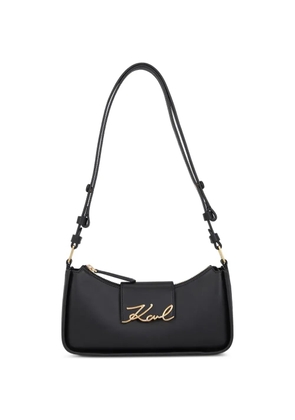 Karl Lagerfeld logo-plaque shoulder bag - Black