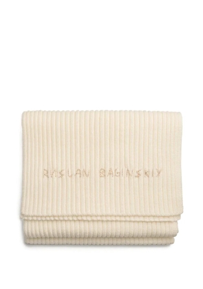 Ruslan Baginskiy ribbed scarf - Neutrals