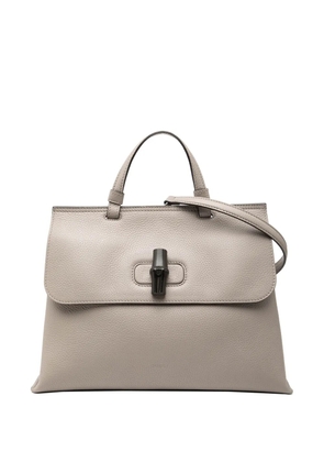 Gucci Pre-Owned 2000-2015 Medium Leather Bamboo Daily satchel - Grey