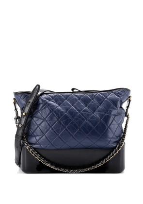 CHANEL Pre-Owned Gabrielle Quilted Aged Calfskin Large hobo bag - Black