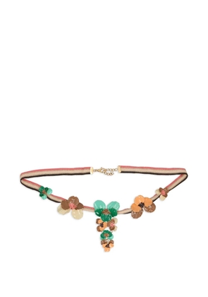 M Missoni Vintage floral striped necklace - Neutrals