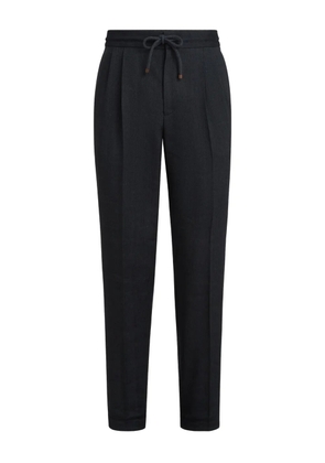Brunello Cucinelli drawstring pleated trousers - Grey