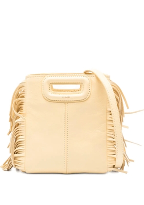 Maje mini M fringe tote bag - Neutrals