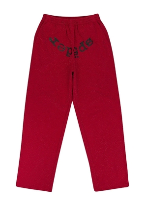 SP5DER elasticated-waist trousers - Red