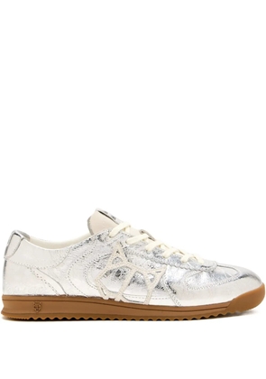 NAKED WOLFE metallic lace-up sneakers - Silver