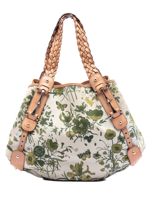 Gucci Pre-Owned 2016-2026 Medium Canvas Floral Pelham shoulder bag - White