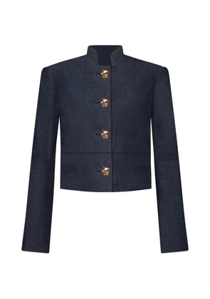 Violante Nessi Vicente stand collar button jacket - Blue