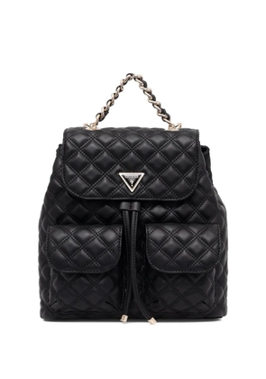 GUESS USA quilted-effect chain-detail backpack - Black