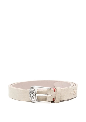 Eleventy stitched leather belt - Neutrals