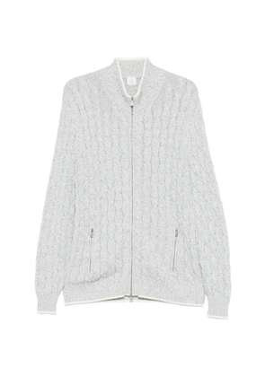 Eleventy cable-knit zip-up cardigan - Blue