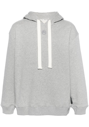 Marine Serre calendars-print organic cotton hoodie - Grey