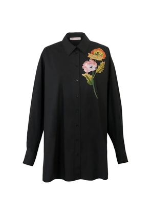 Carolina Herrera floral embroidered shirt - Black