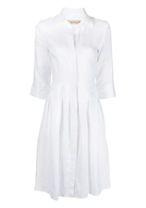 Blanca Vita long-sleeve shirt dress - White