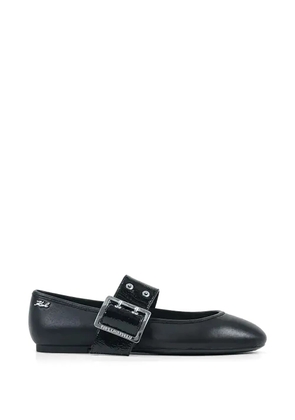 Karl Lagerfeld buckle-detail ballet flats - Black