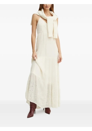 Morgan embroidered tiered maxi dress - White