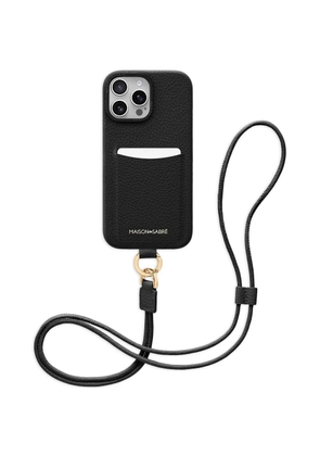 MAISON de SABRÉ Sling leather iPhone 16 Pro phone case - Black
